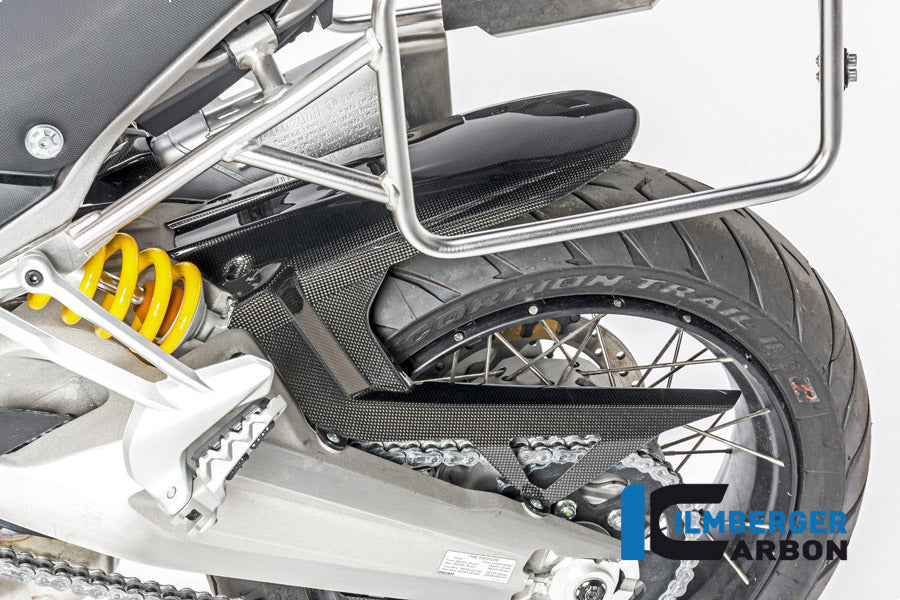 Ilmberger Carbon Rear Hugger Including Upper Chain Guard Ducati MTS 1200 2016 Enduro - Gloss