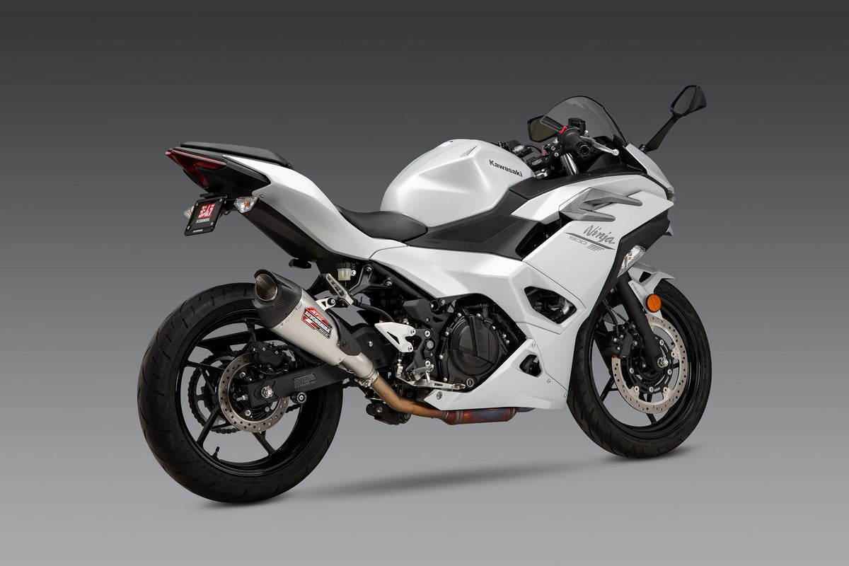 Yoshimura NINJA 500/400 / Z500/400 18-26 AT2 Stainless Slip-On Exhaust, W/ Stainless Muffler