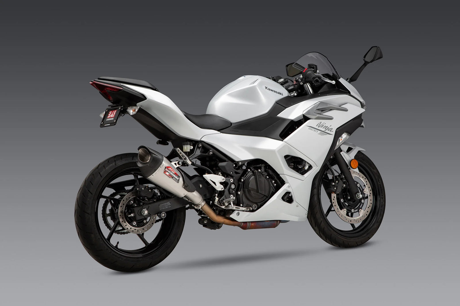 Yoshimura NINJA 500/400 / Z500/400 18-26 AT2 Stainless Slip-On Exhaust, W/ Stainless Muffler