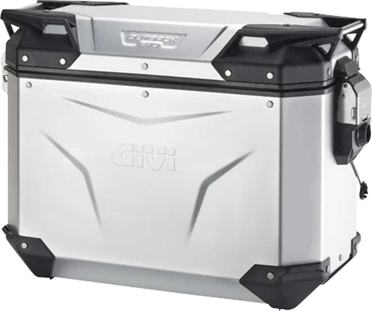 GIVI Outback Evo Side Case - Right - 37 Liter - Silver Anodized