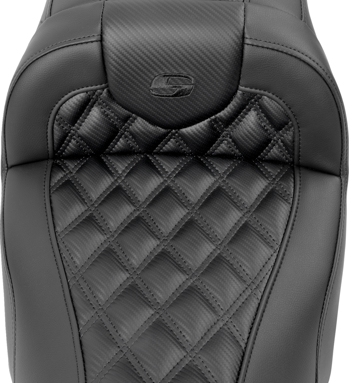 Saddlemen RoadSofa™ Seat - Without Backrest - Carbon Fiber - Lattice Stitch - FLTR/FLHX '23-'24