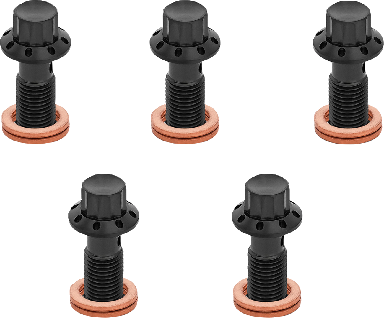 Arlen NESS Banjo Bolt 5-Pack - M10x1.25 - Black