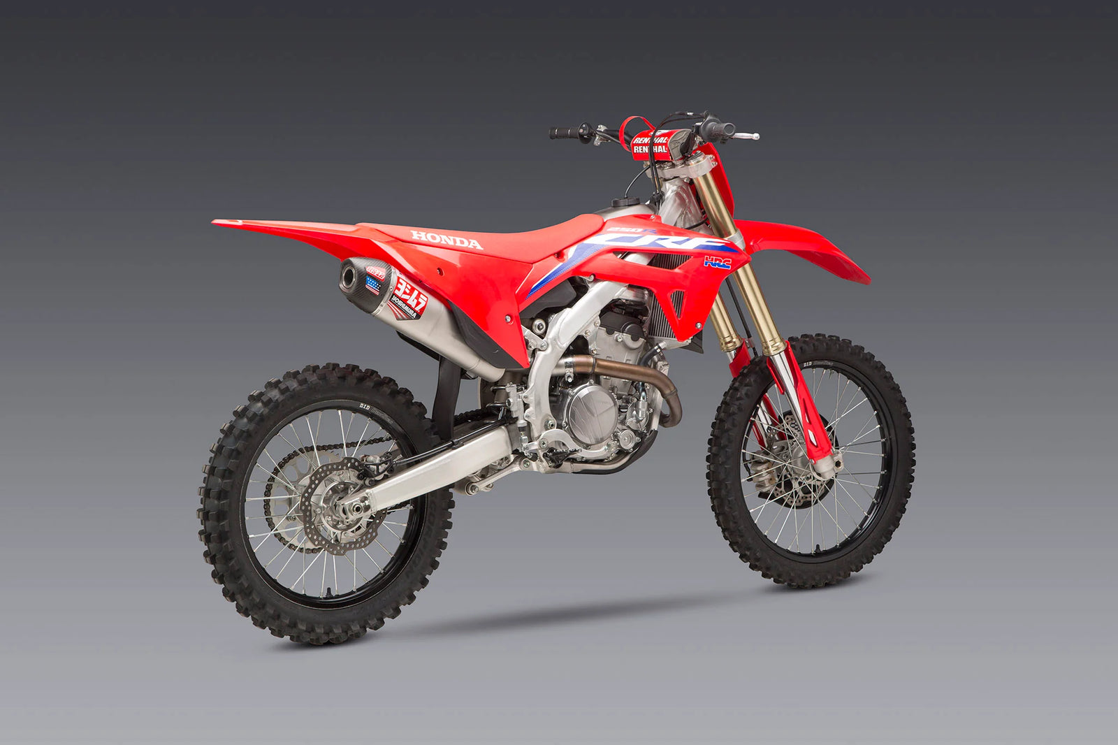 Yoshimura CRF250R/RX 22-24 RS-12 Stainless Slip-On Exhaust, W/ Stainless Muffler