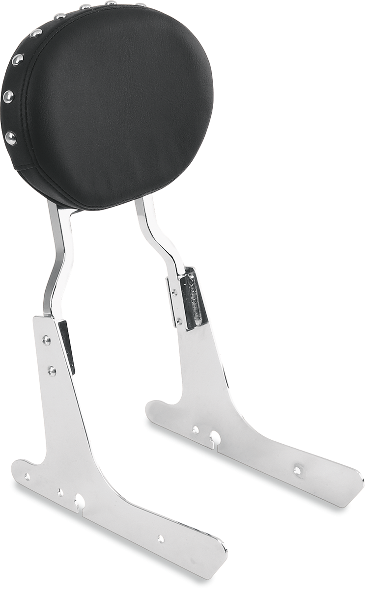 Drag Specialties Seats Oval Sissy Bar Pad - Black - Studded