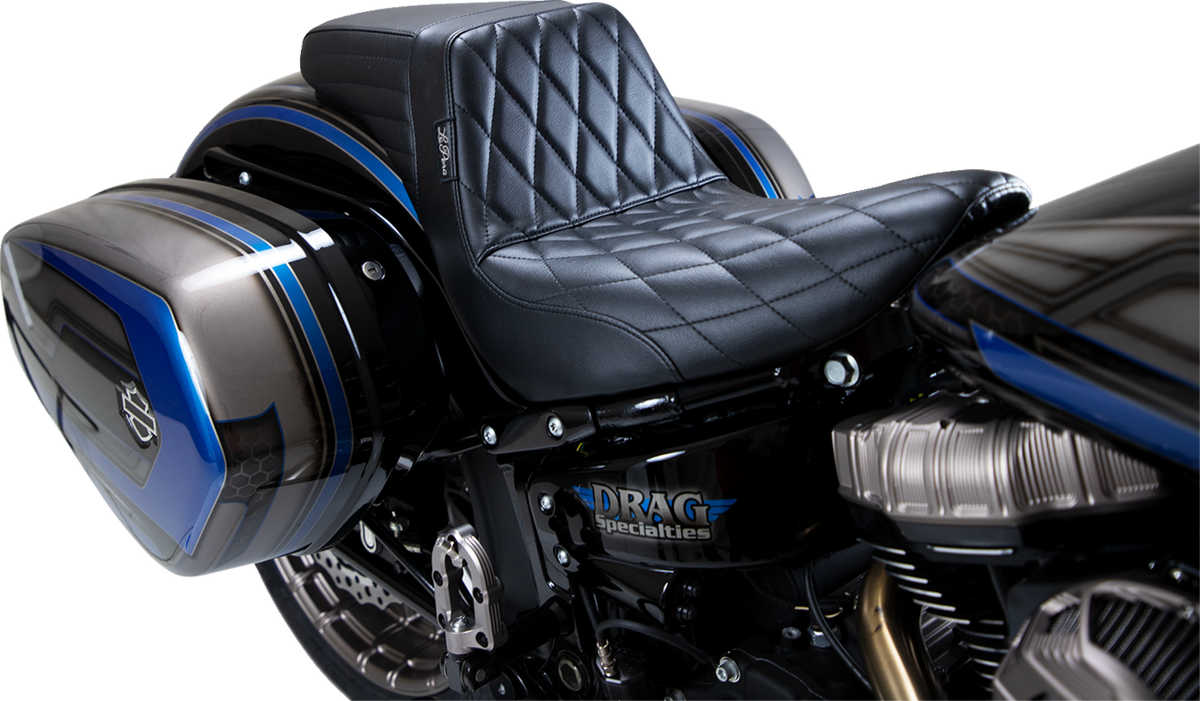 Le Pera Kickflip Seat - Diamond - Black - Softail '18-'23