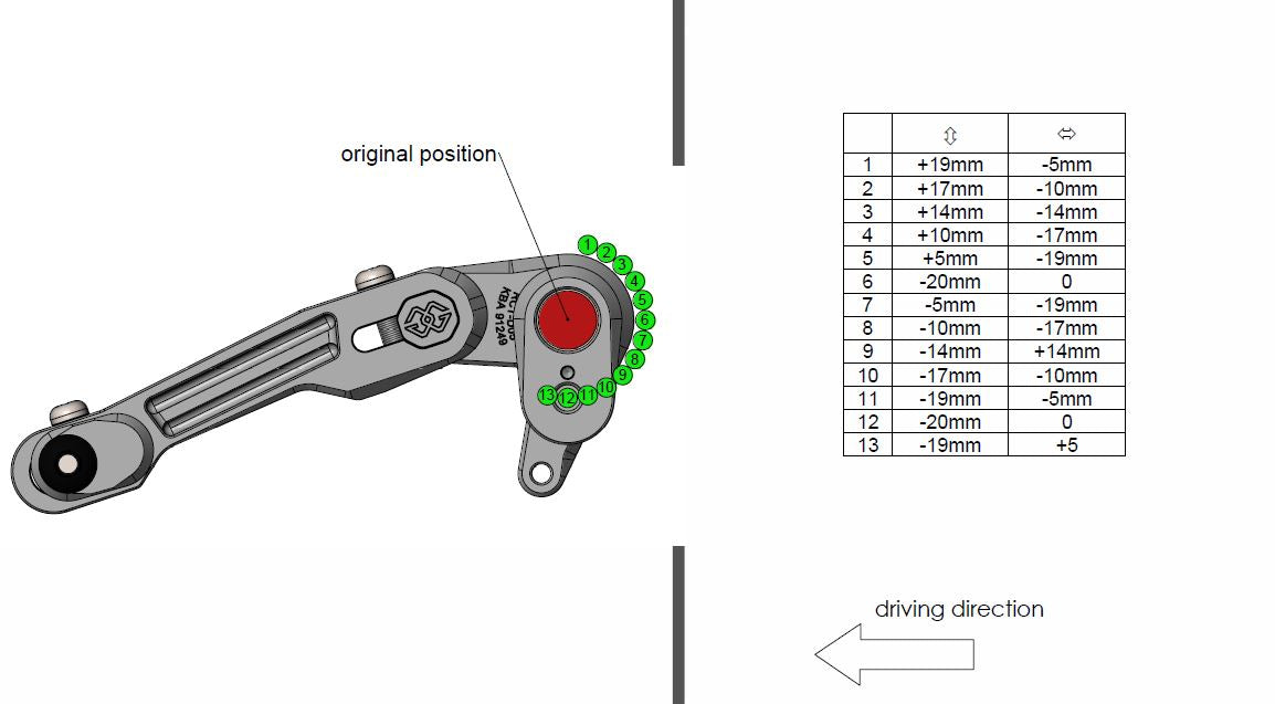 Gilles Tooling Footrest System RCT10GT D05 Black-Silver