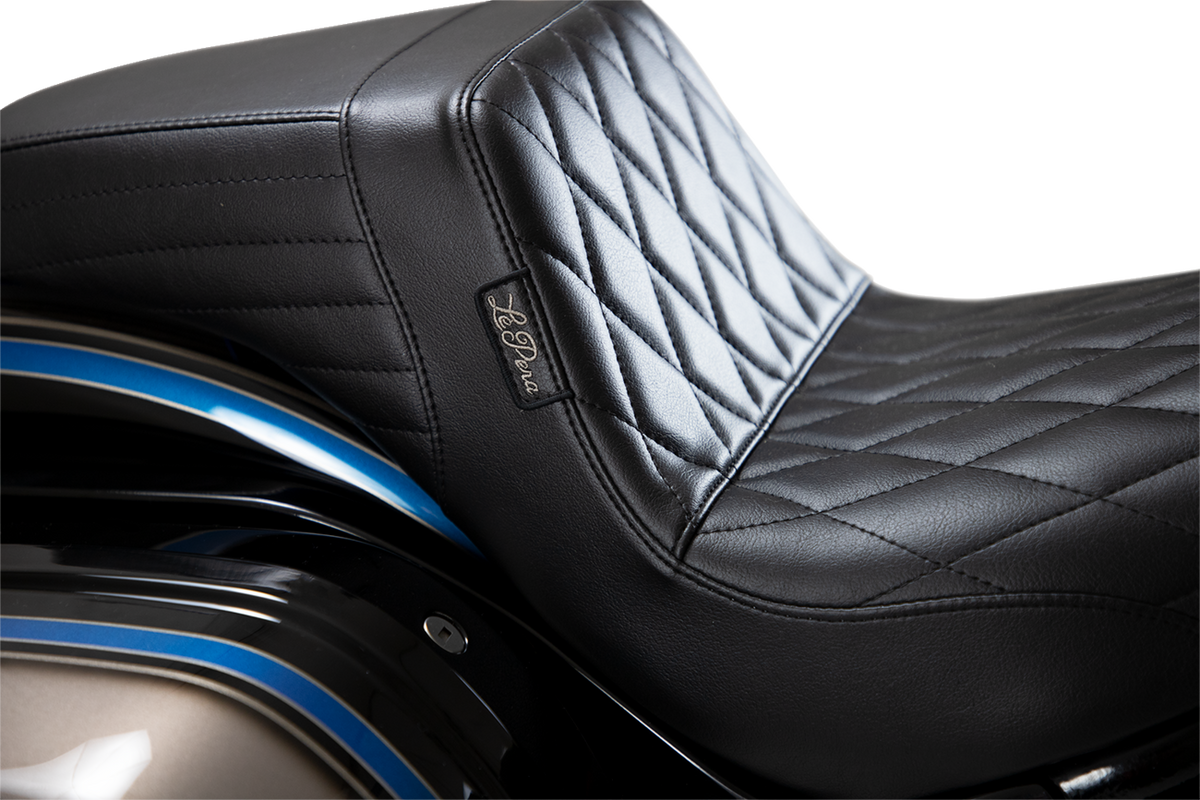 Le Pera Kickflip Seat - Diamond - Black - Softail '18-'23