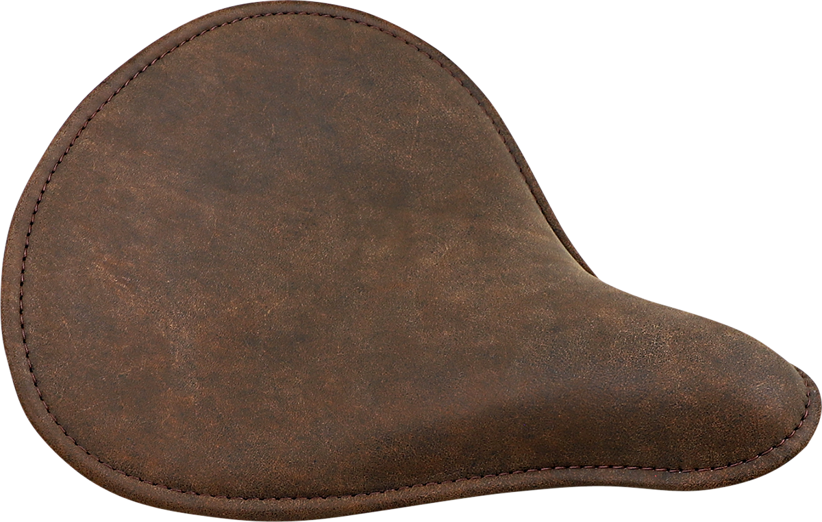 Drag Specialties Seats Spring Solo Seat - Large - Low-Profile - Brown W/ Perimeter Stitch
