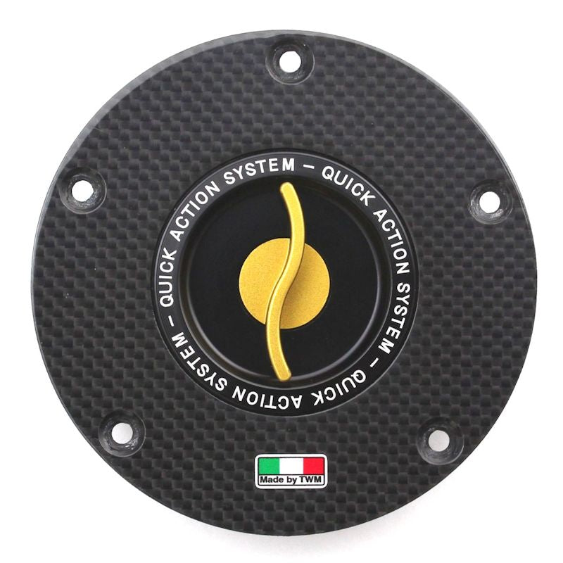TWM Quick Action Carbon Fiber Gas Cap for Streetfighter V4 V4S