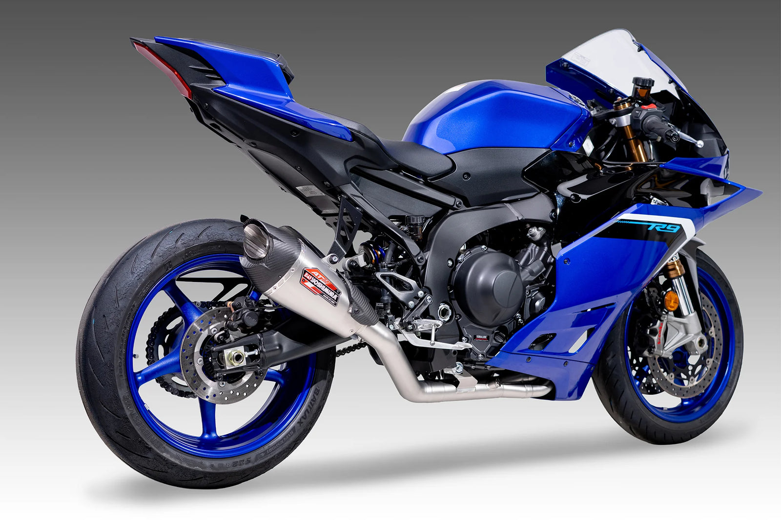 Yoshimura R9 25-26 Race AT2 Stainless Full Exhaust, W/ Stainless Muffler