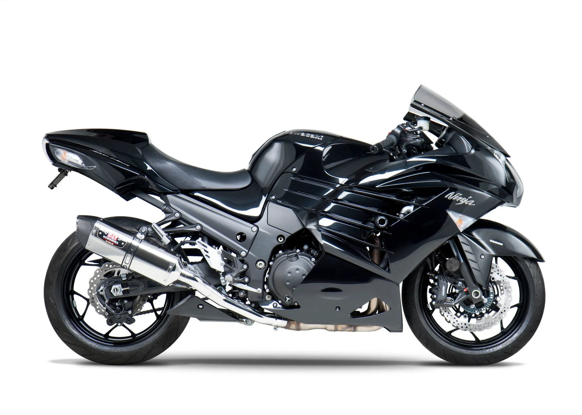Yoshimura ZX-14R 12-25 Race R-77 Stainless Slip-On Exhaust, W/ Stainless Mufflers