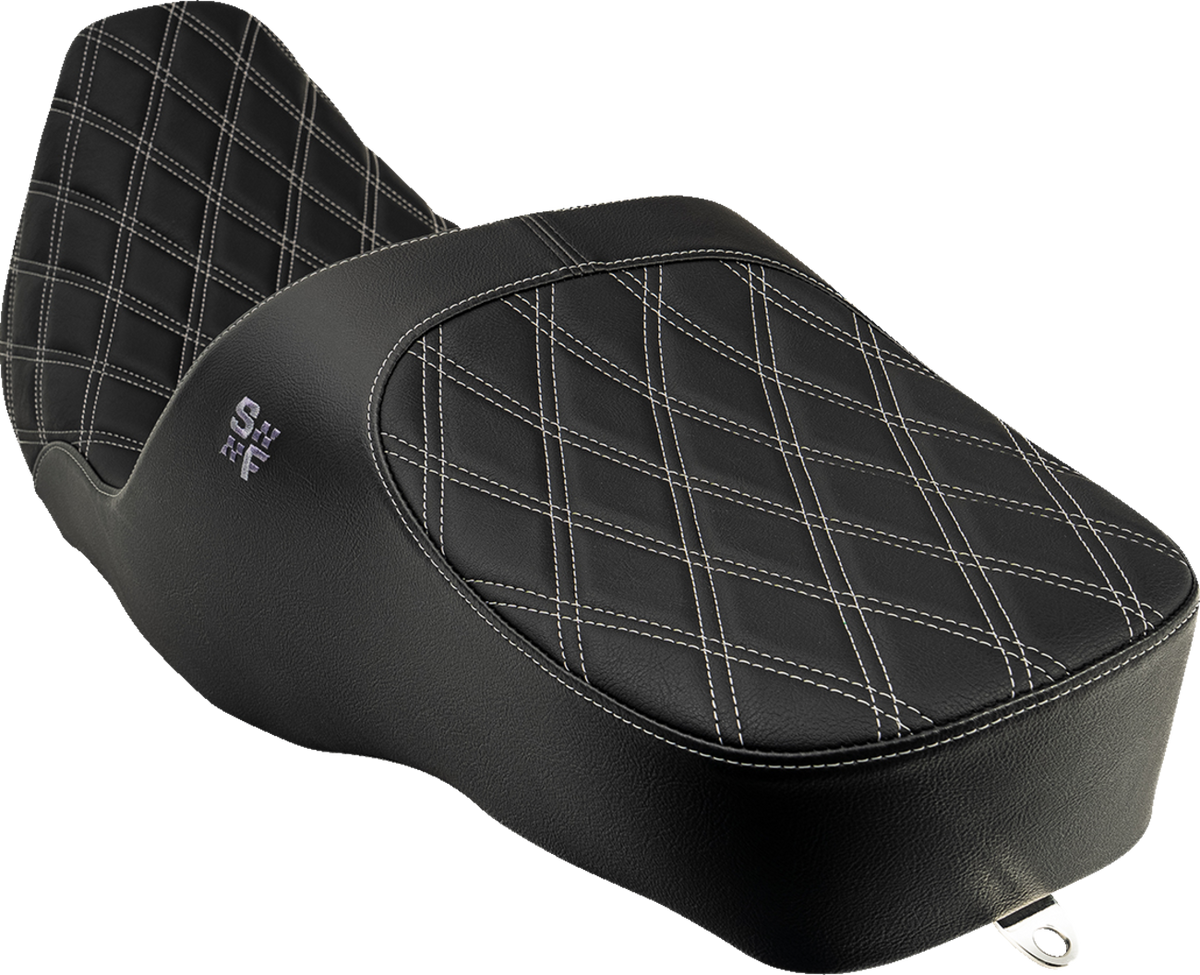 Slyfox Chariot Seat - Silver Double Diamond Stitch - FL '97-'07