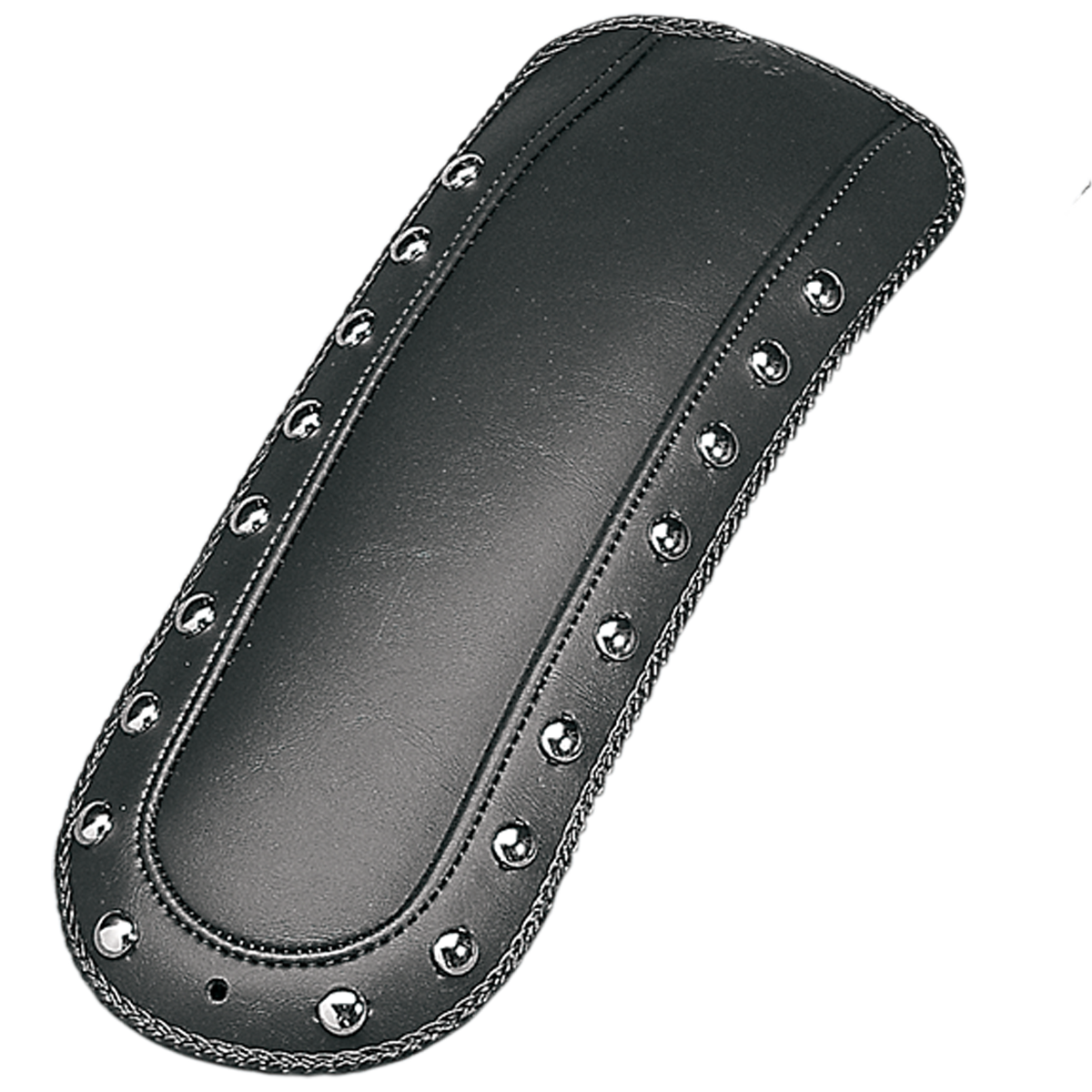 Mustang Fender Bib - Smooth Chrome-Studded - Black - HD Softail/FXR