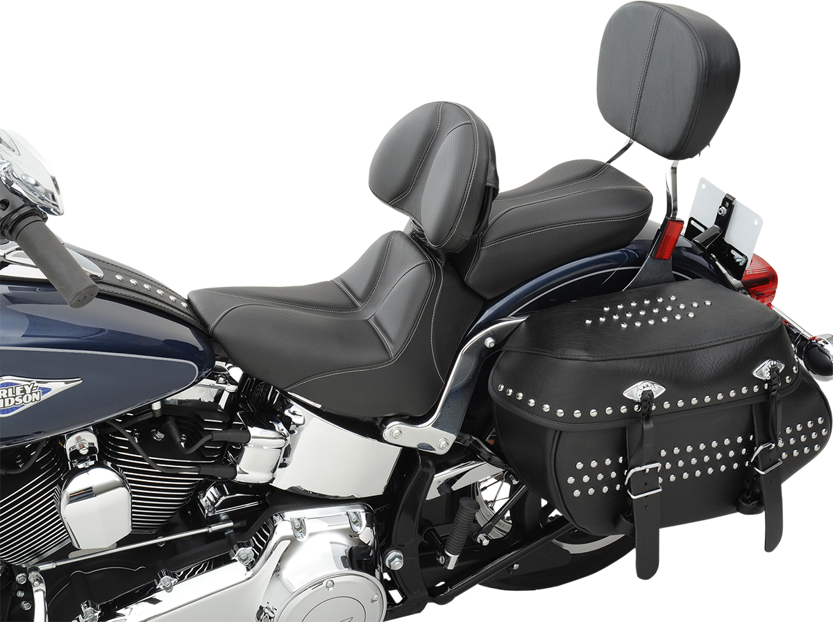 Saddlemen Dominator Solo Seat - W/O Backrest - Black W/ Gray Stitching - FLSTC/N '06-'17