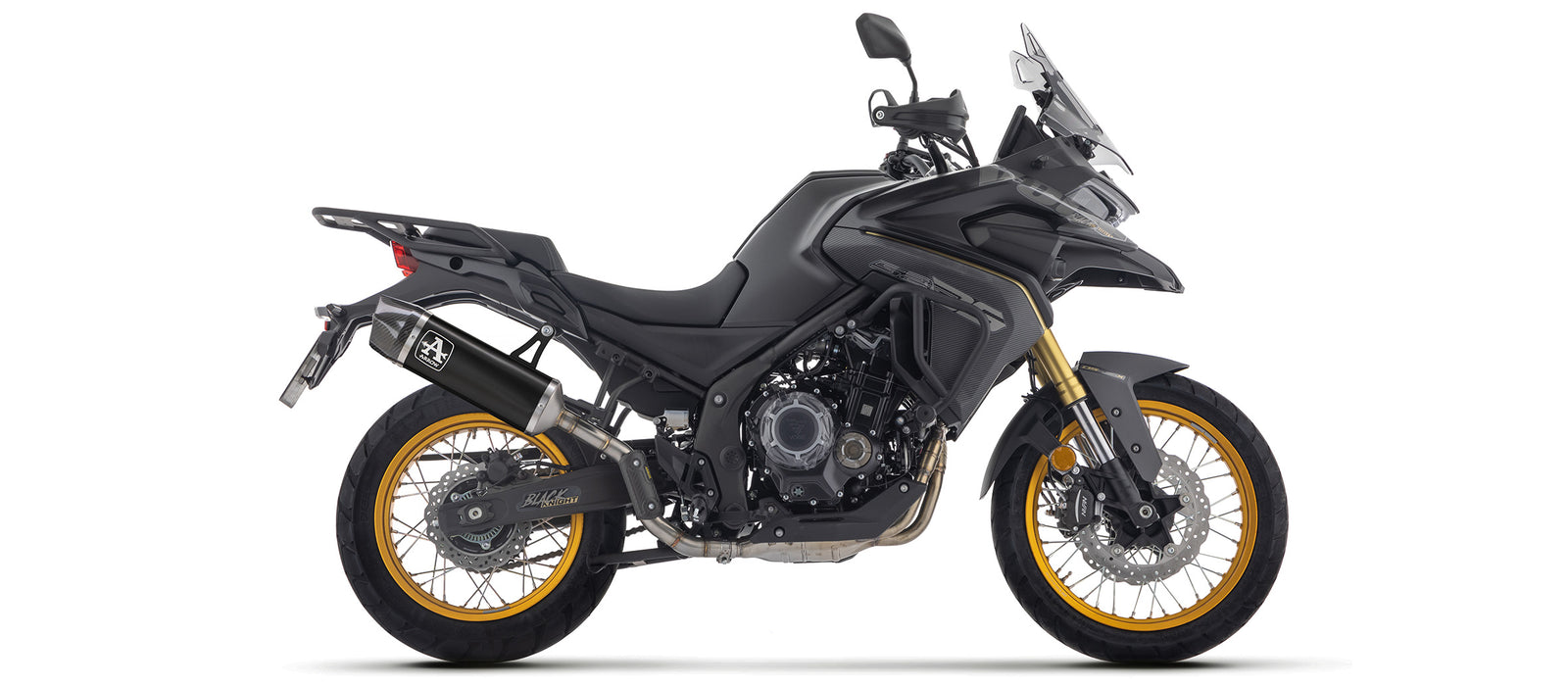 72657AKN Indy Race Aluminium Dark Slip On With Carbon End Cap