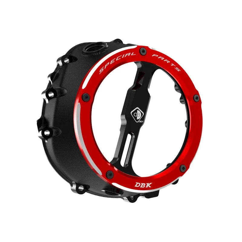 Ducabike DBK Clear Clutch Cover For BMW S1000RR M1000RR - Black-Red