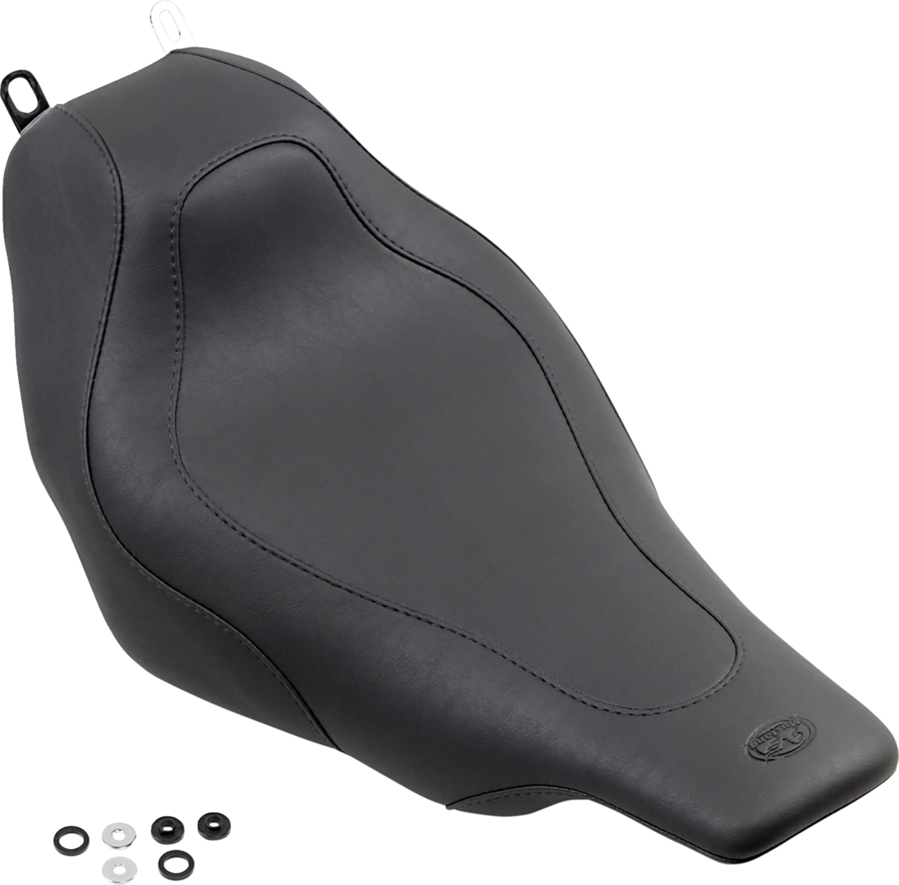 Mustang Tripper™ Solo Seat - Without Backrest - Stitched - Black - FLH/FLT '97-'07