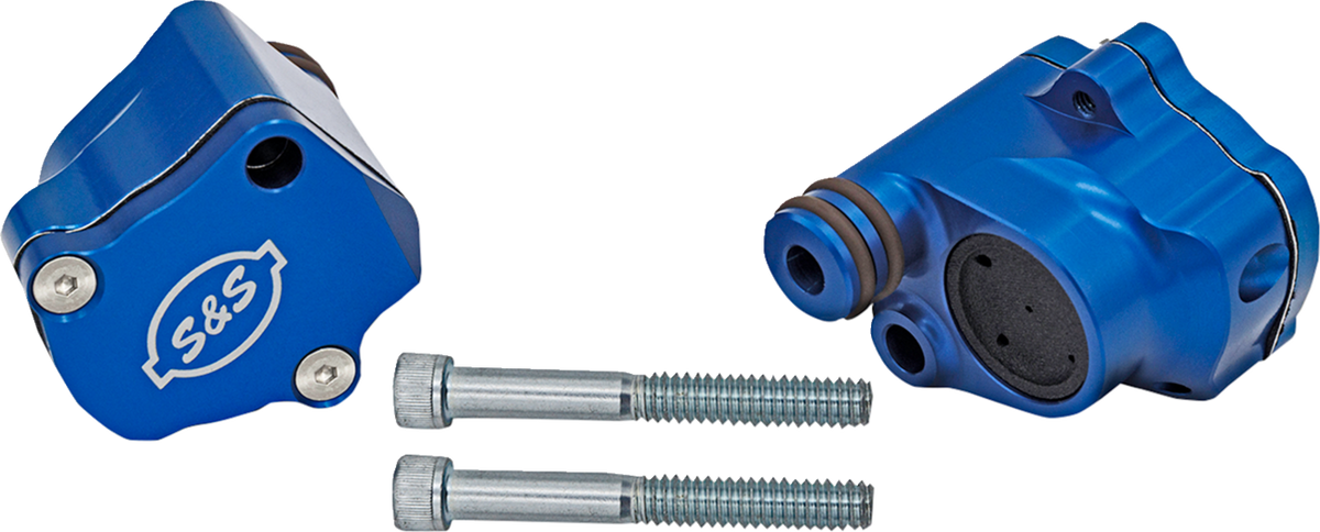 S&amp;S Cycle Billet Head Breather Kit - Anodized Blue - M8