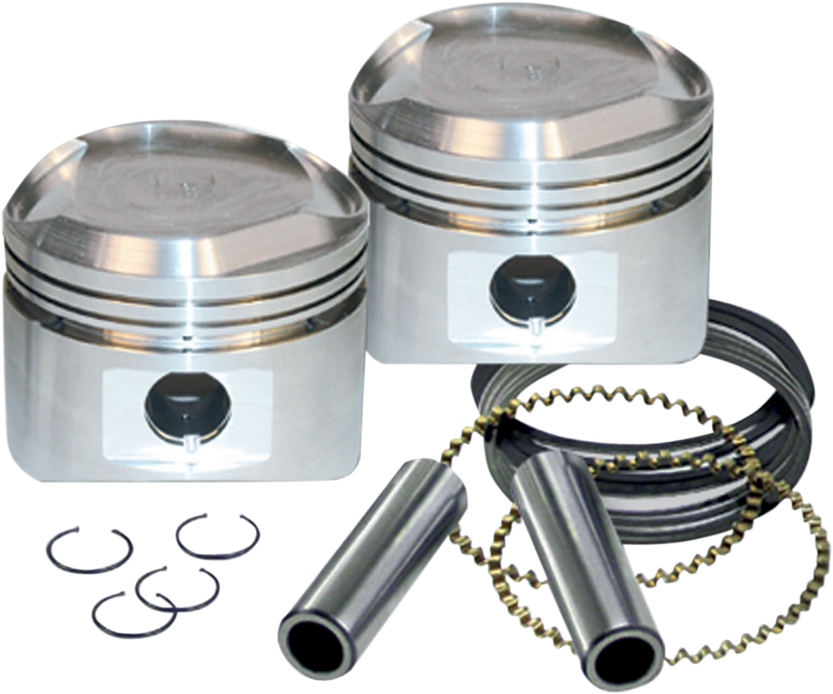 S&S Cycle Piston Kit - For 89" Stroker Kits & Super Stock® Heads - 3.500" - Standard