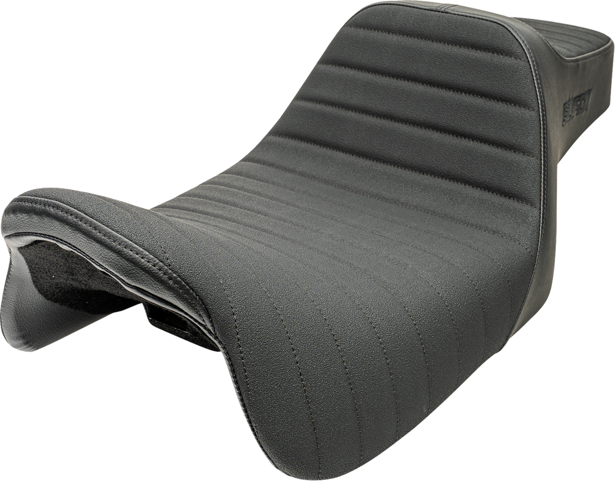 Slyfox Highnoon Seat - Vinyl - Classic Stitch - Black Logo - FLH/FLT '08-'24