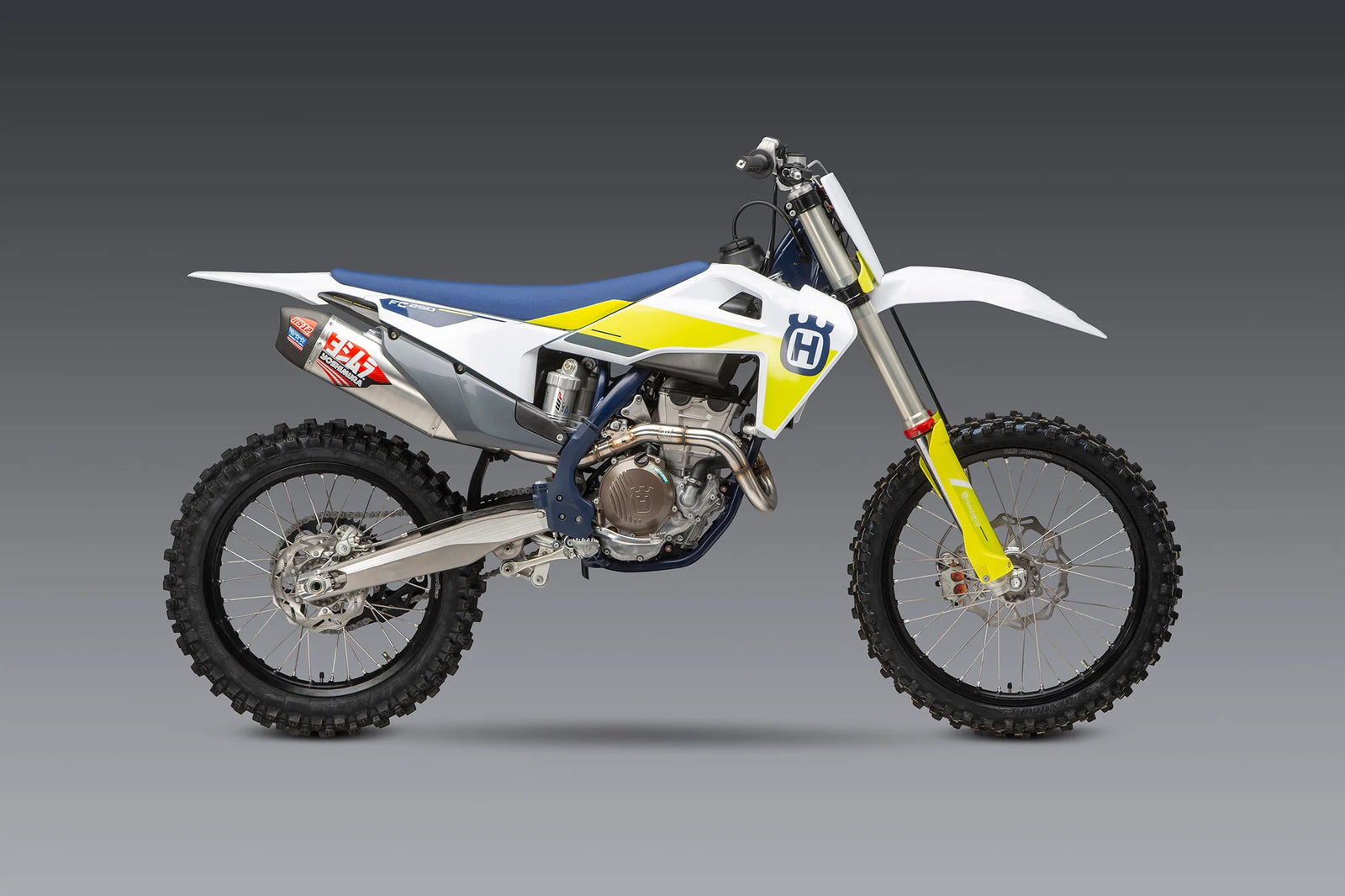 Yoshimura KTM/HUSQ 250/350 19-22 / GAS GAS MC 250F RS-12 Stainless Full Exhaust, W/ Aluminum Muffler