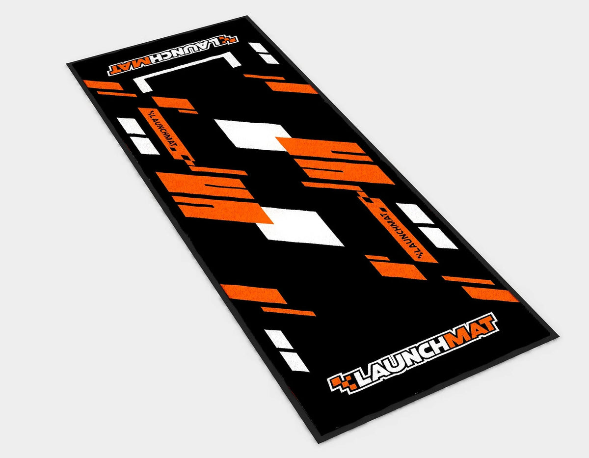 Launchmat Carpeted Motorcycle Mats (Block Design)