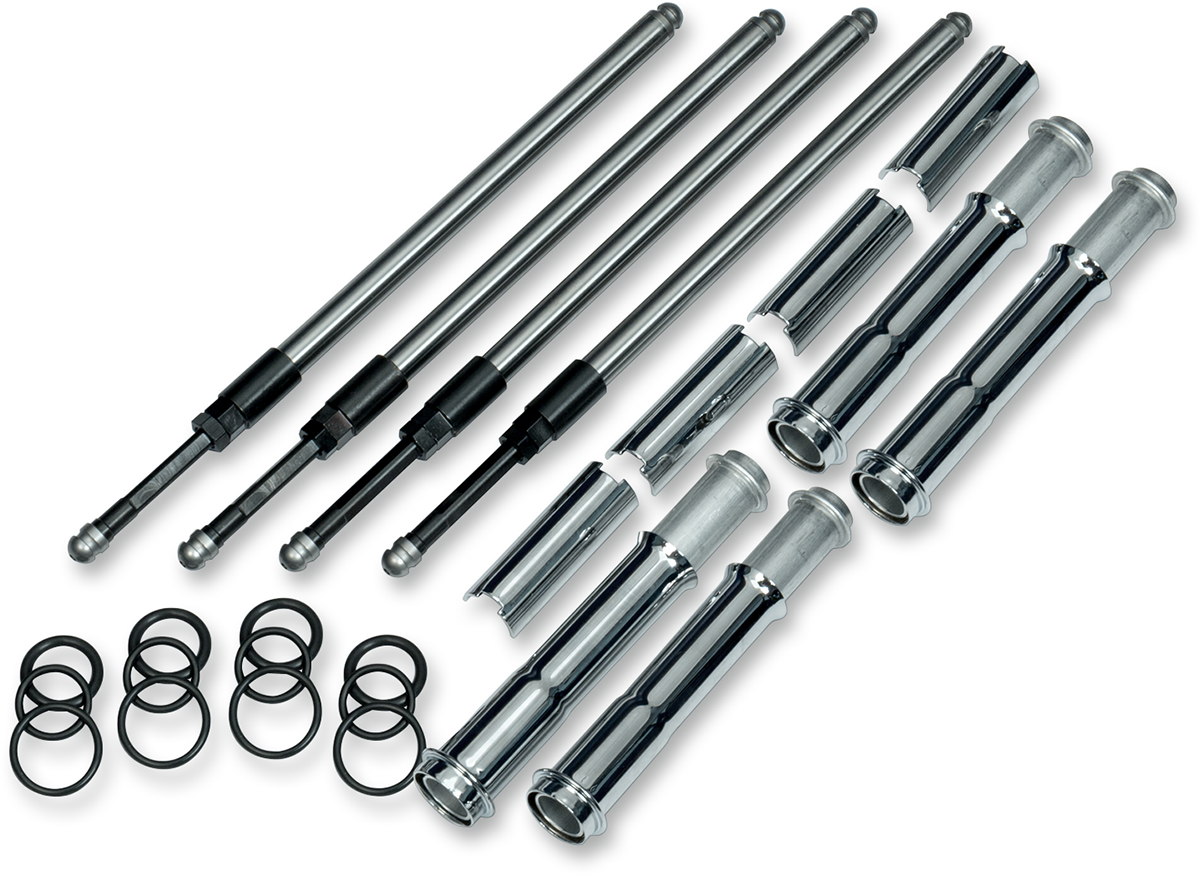 S&S Cycle Quickee Pushrod Kit With Chrome Covers - M8