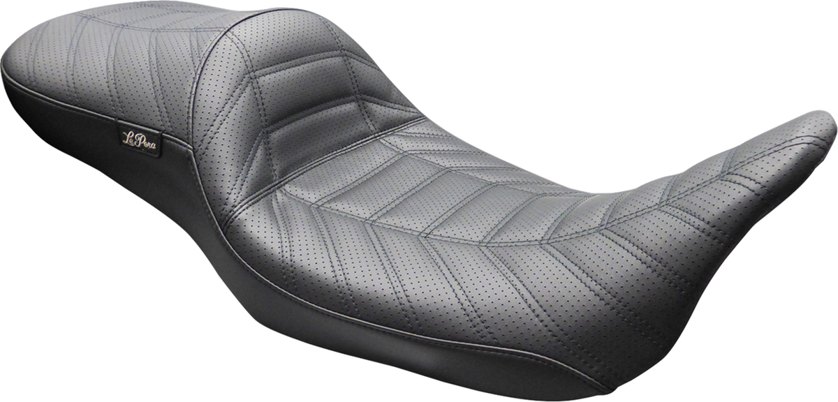 Le Pera Maverick Daddy Long Legs Seat - Without Backrest - Black Indy Stitch - FLH/FLT '08-'23