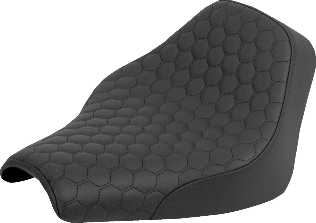 Saddlemen Renegade™ Solo Seat - Honeycomb - Black Stitch - FXST/FXBB '18-'25