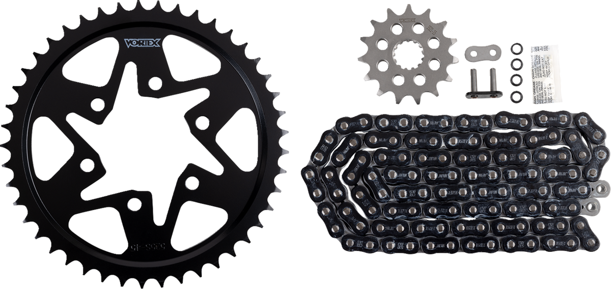 Vortex Chain And Sprocket Kit - WSS - Black - Suzuki GSF-1220
