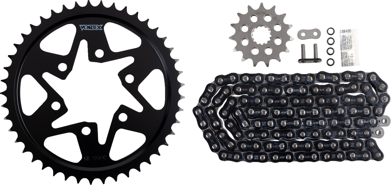 Vortex Chain And Sprocket Kit - WSS - Black - Suzuki GSF-1220