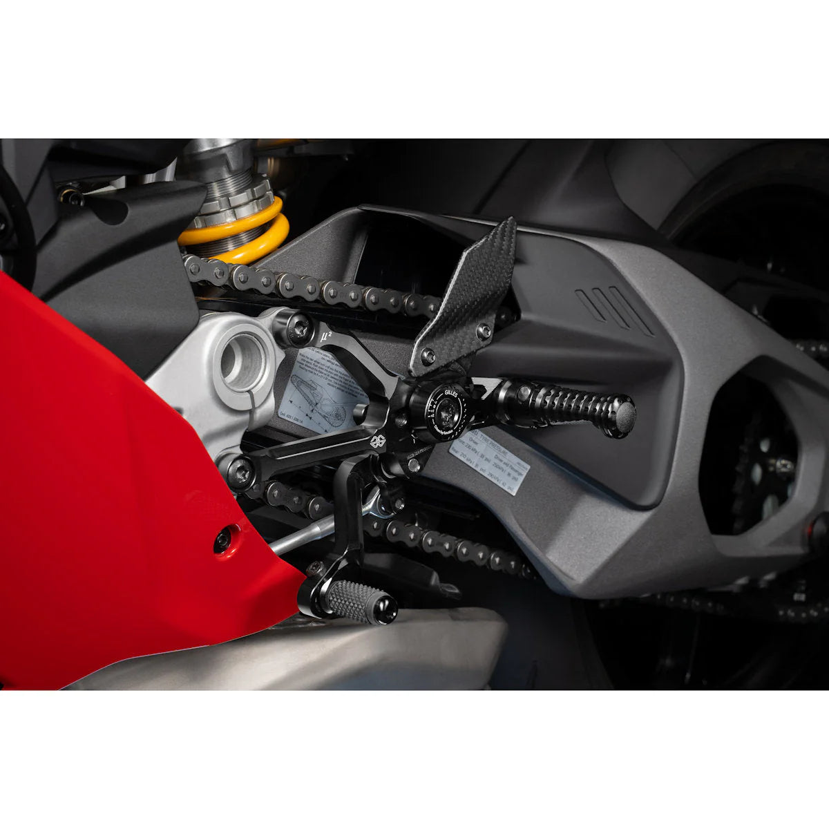 Gilles Tooling MUE2 Adjsutable Racing Rear Sets Panigale V4 V4S Tricolore