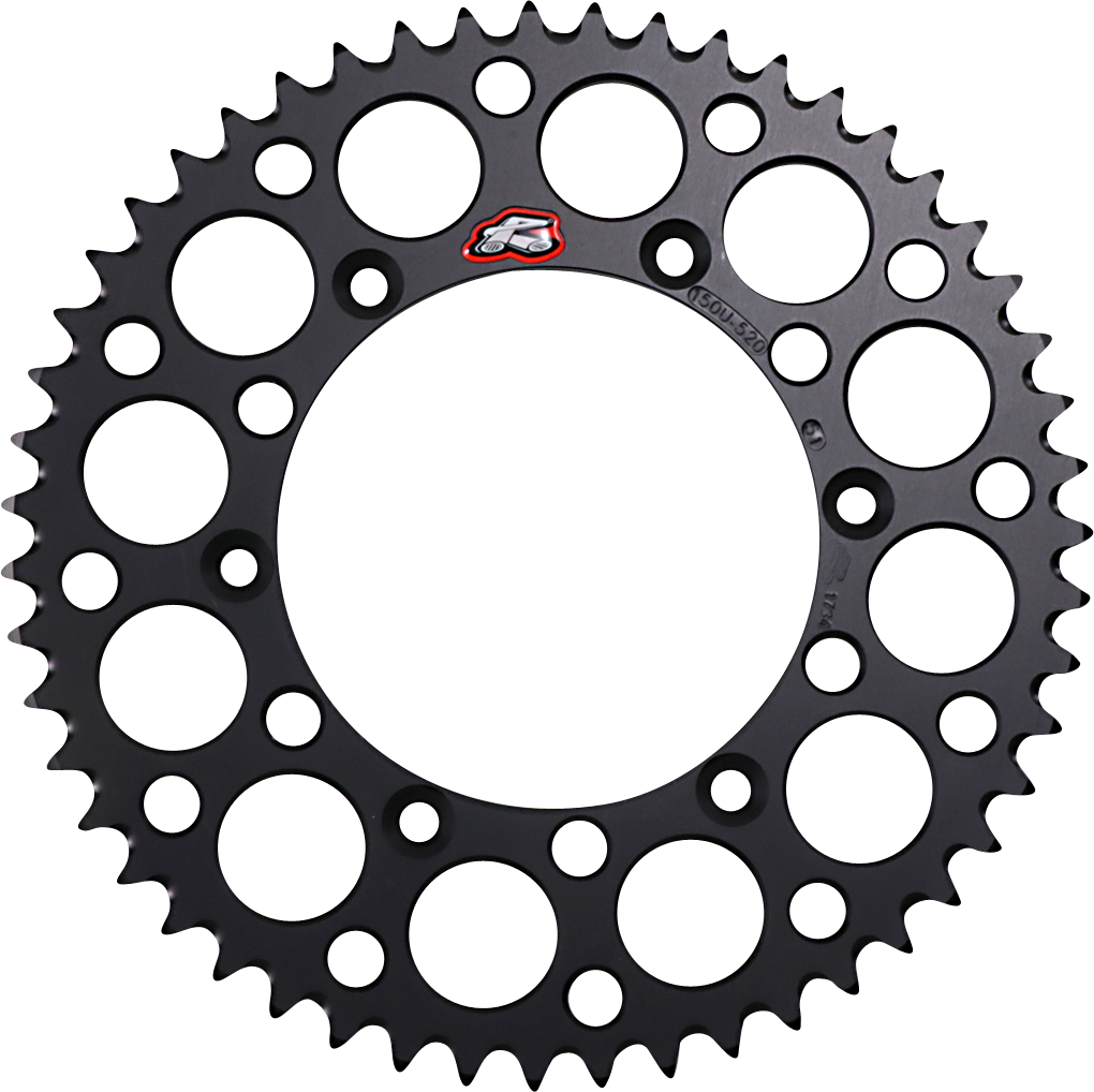 Renthal Rear Sprocket - Aluminum - 51 Tooth - Black - Honda/Yamaha