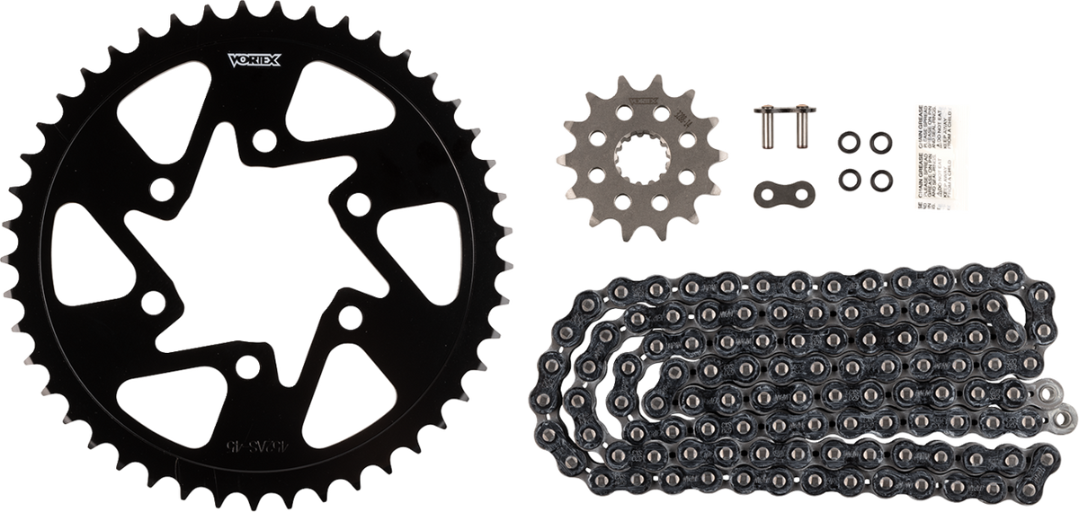 Vortex Chain And Sprocket Kit - HFRS - Black - Kawasaki ZX-6R/RR