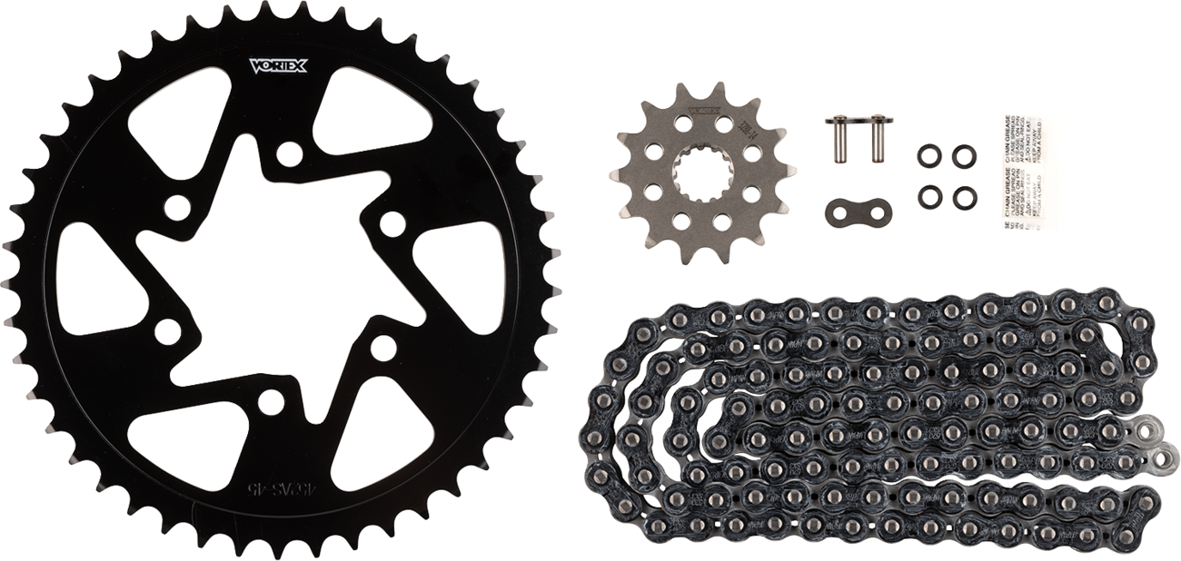 Vortex Chain And Sprocket Kit - HFRS - Black - Kawasaki ZX-6R/RR
