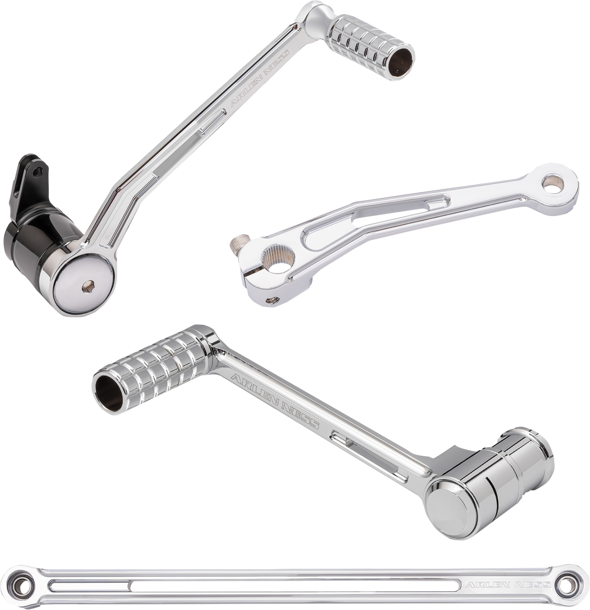 Arlen NESS SpeedLiner Foot Control Kit W/ Toe Shifter - Solo - Chrome