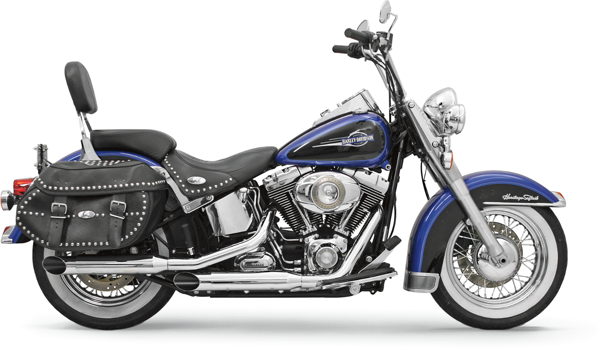Bassani Xhaust 3" Firepower Series Slip-On Mufflers - Chrome - Slash-Cut - Softail '07-'17