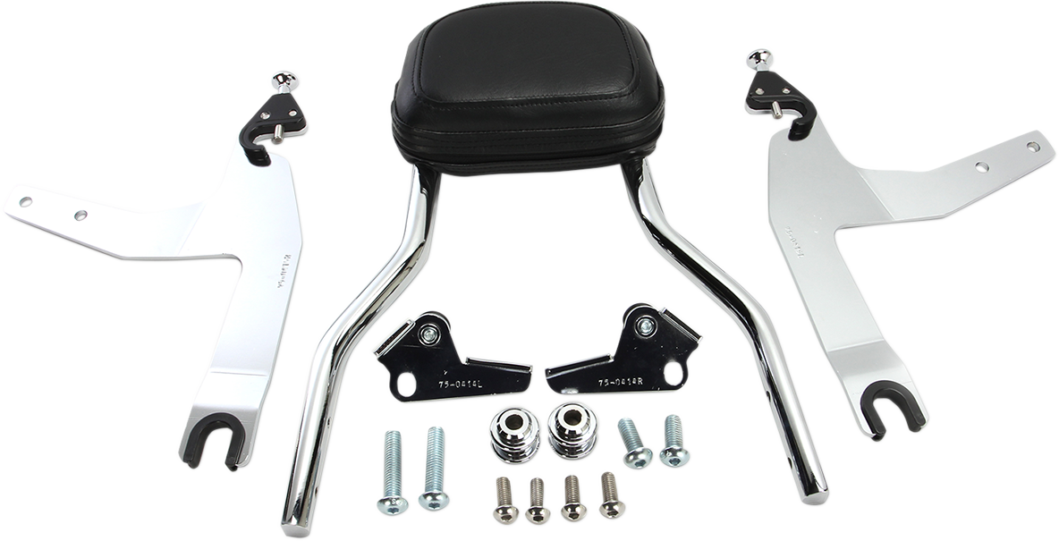 Cobra Backrest Kit - 14" - Chrome - Softail