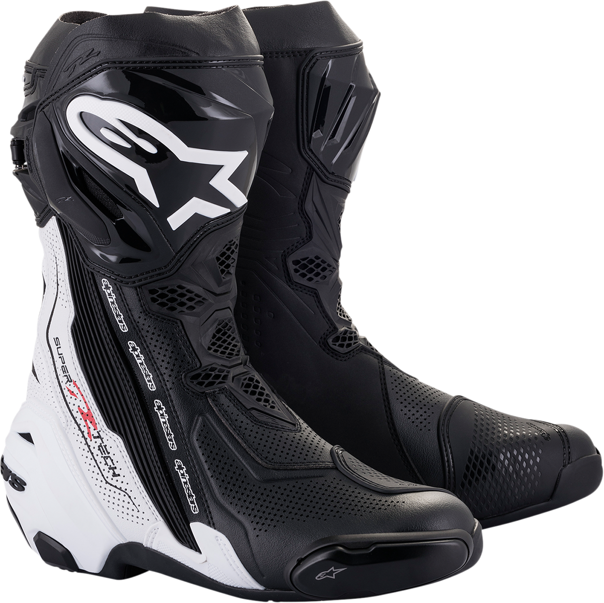 Alpinestars Supertech R Vented Boots - Black/White - US 12.5 / EU 48