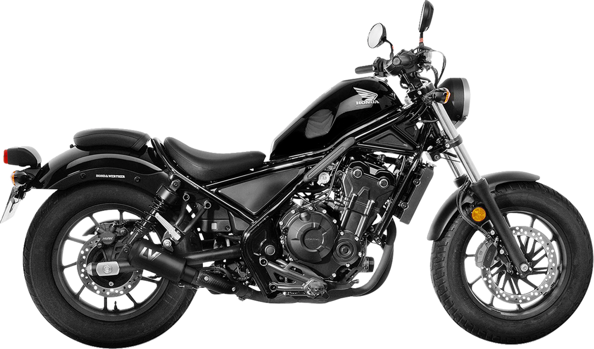 LeoVince LV-10 Slip-On Muffler - Full Black Stainless Steel - Rebel
