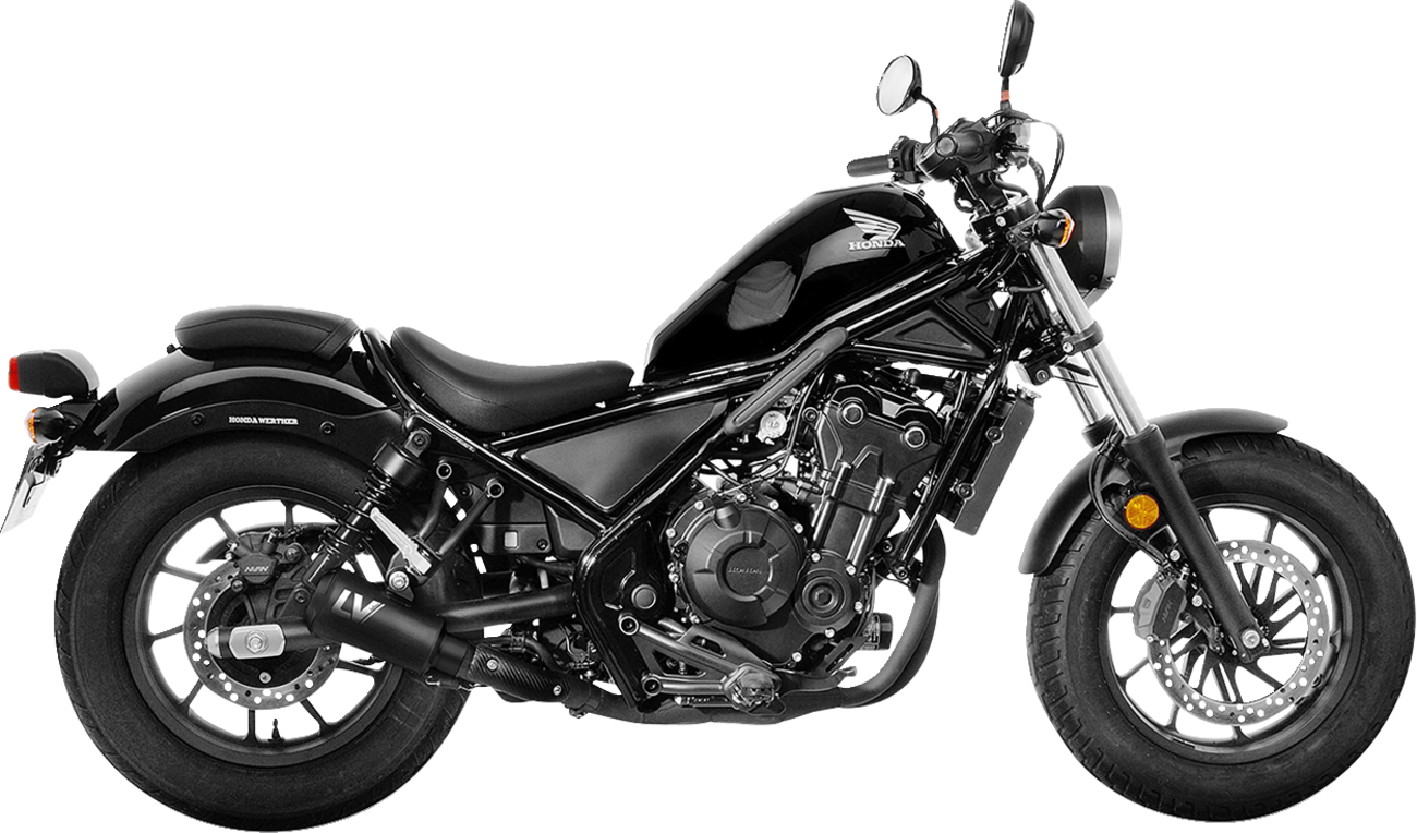 LeoVince LV-10 Slip-On Muffler - Full Black Stainless Steel - Rebel