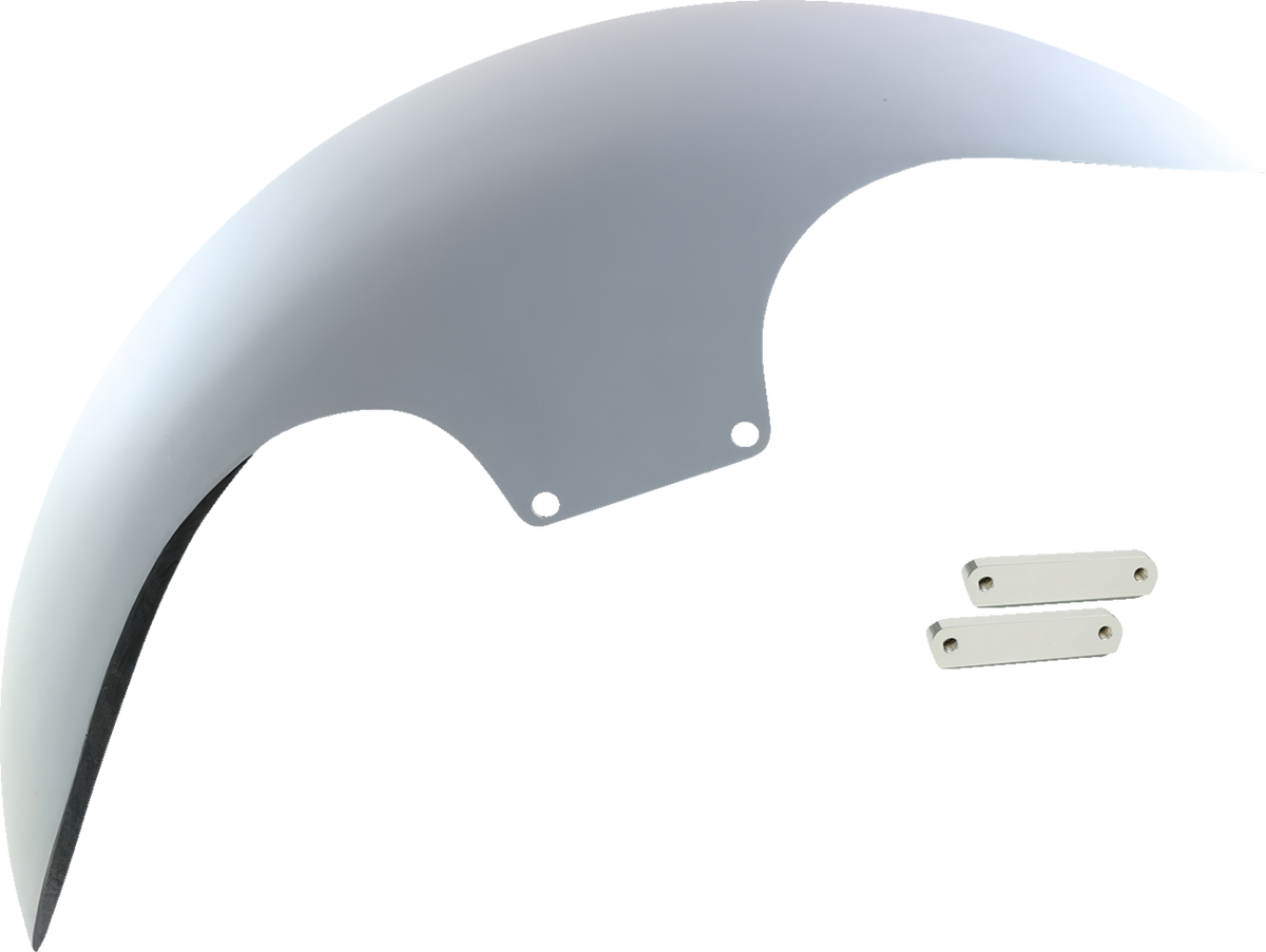 Paul Yaffe Bagger Nation Cafe Front Fender - 19" - Chrome Adaptors