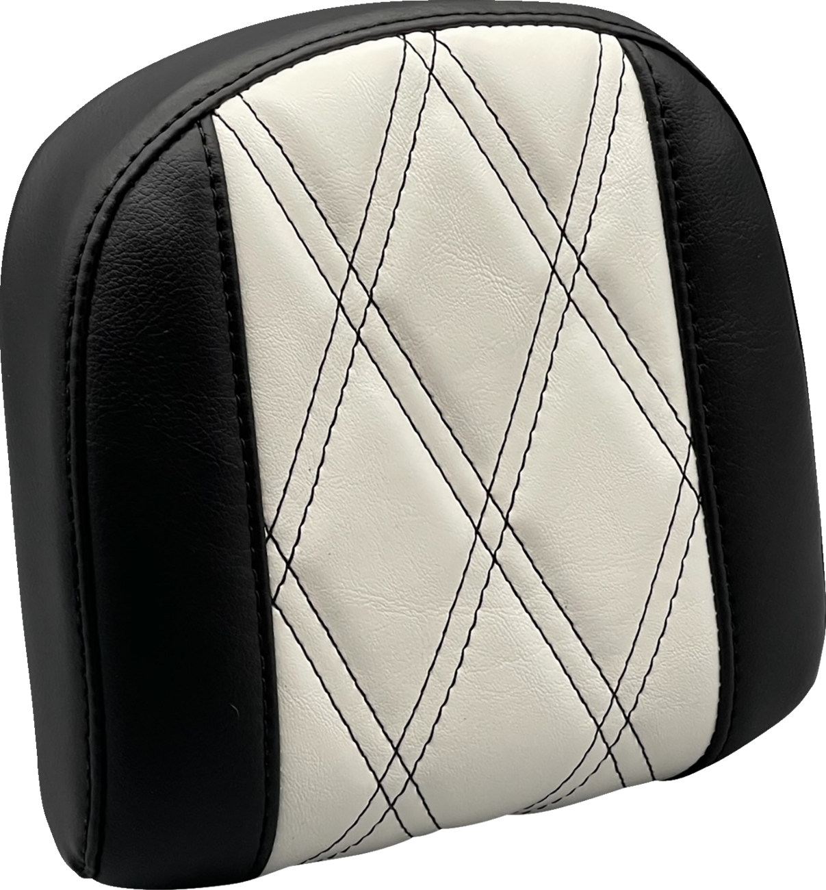 Le Pera Sissy Bar Pad - Small - GT1/HR1 Inlay - Black/White