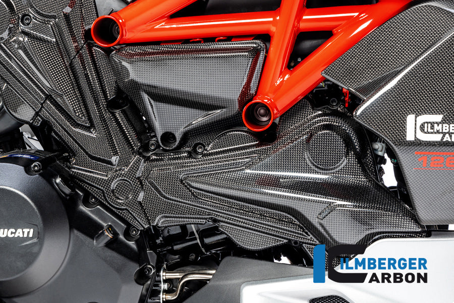 Ilmberger Carbon Cambelt Cover Horizontal Cylinder Ducati Diavel 1260 - Gloss