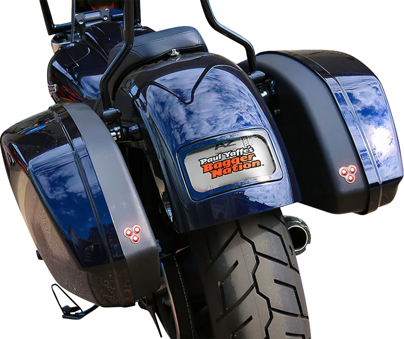 Paul Yaffe Bagger Nation Tri-Pod Taillight With Lightning Bolts