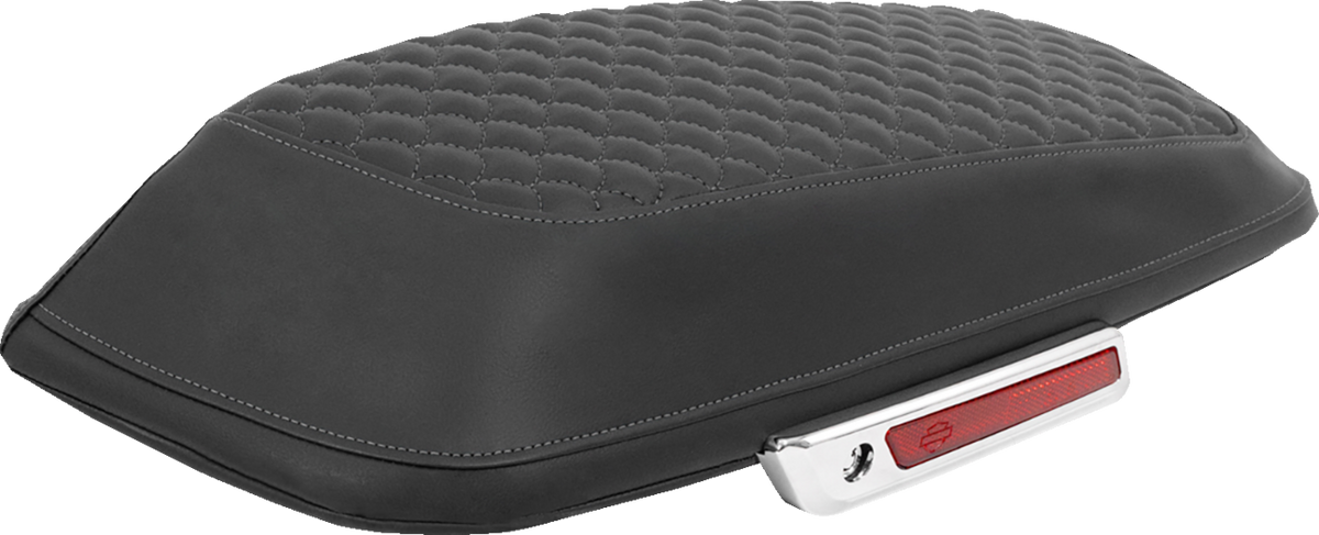 Saddlemen Saddlebag Lid Covers - Dragon Scale - Gray Stitch - FLH/FLT '14-'25
