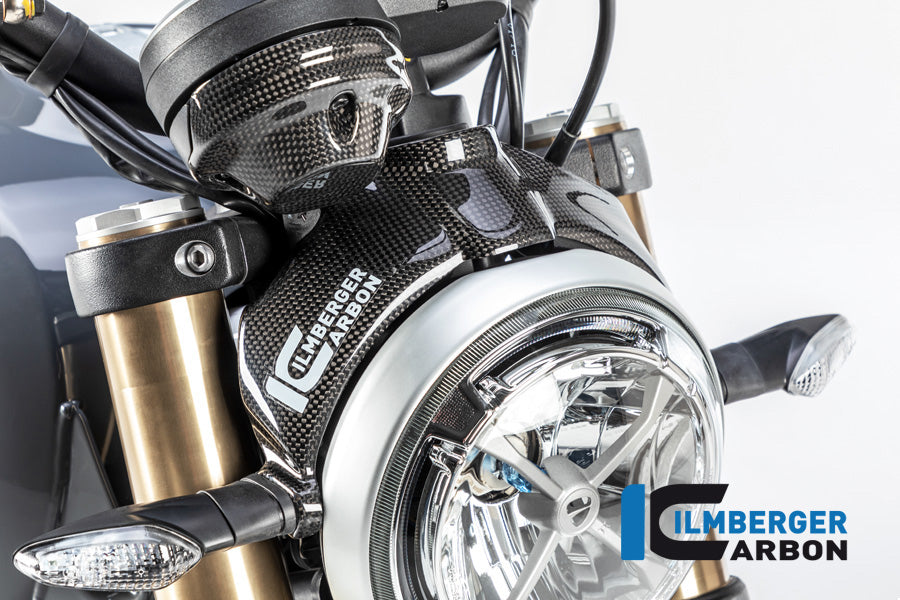 Ilmberger Carbon Headlight Cover Surface Ducati Scrambler 1100 From 2017 - Gloss