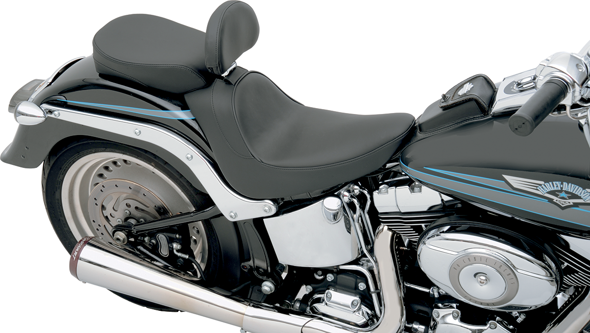 Drag Specialties Seats Solo Seat - Smooth - Driver Backrest - FL/FX '06-'17