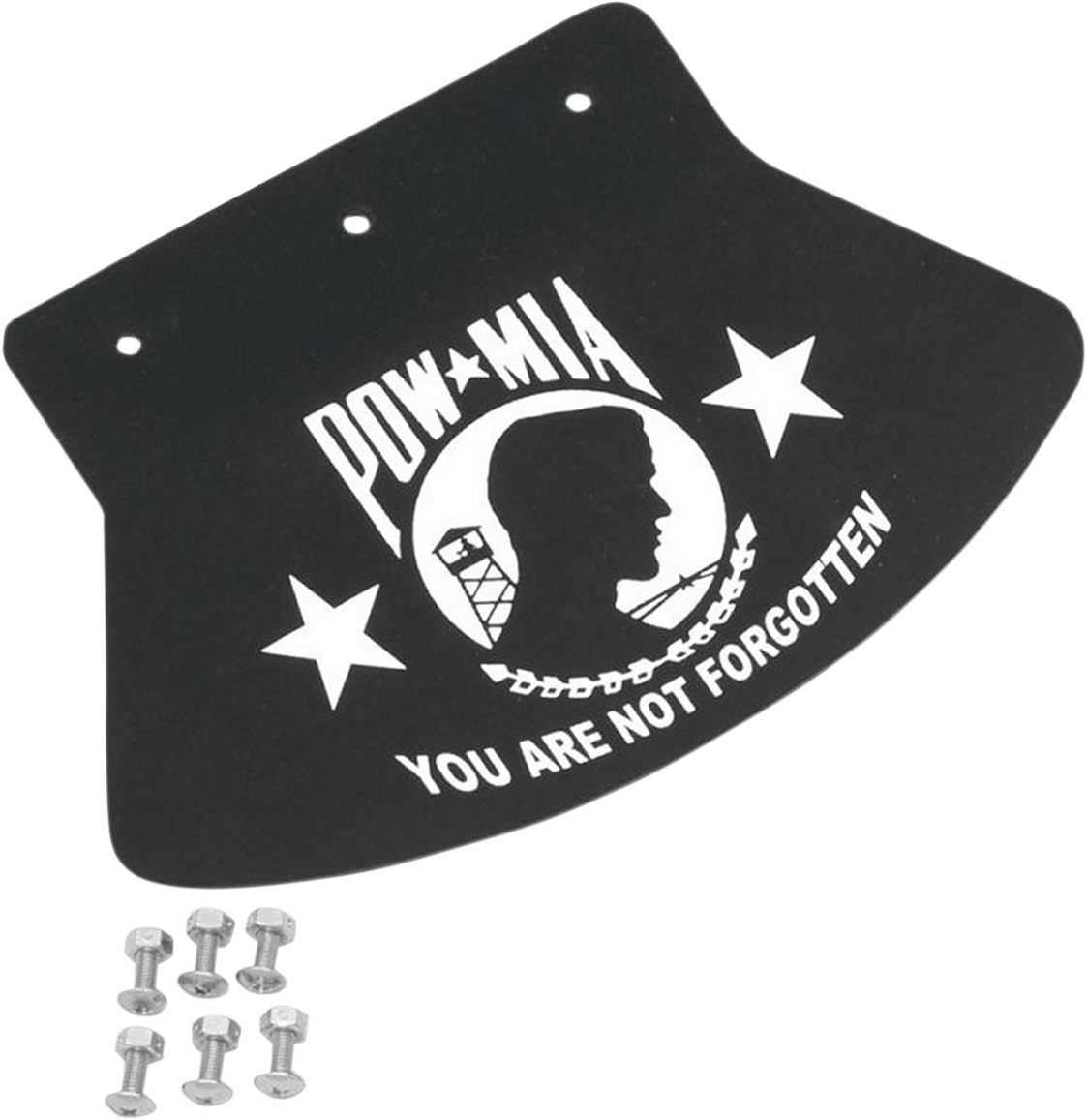Drag Specialties Seats Mud Flap - POW-MIA - 9-1/2" W X 6-1/2" H
