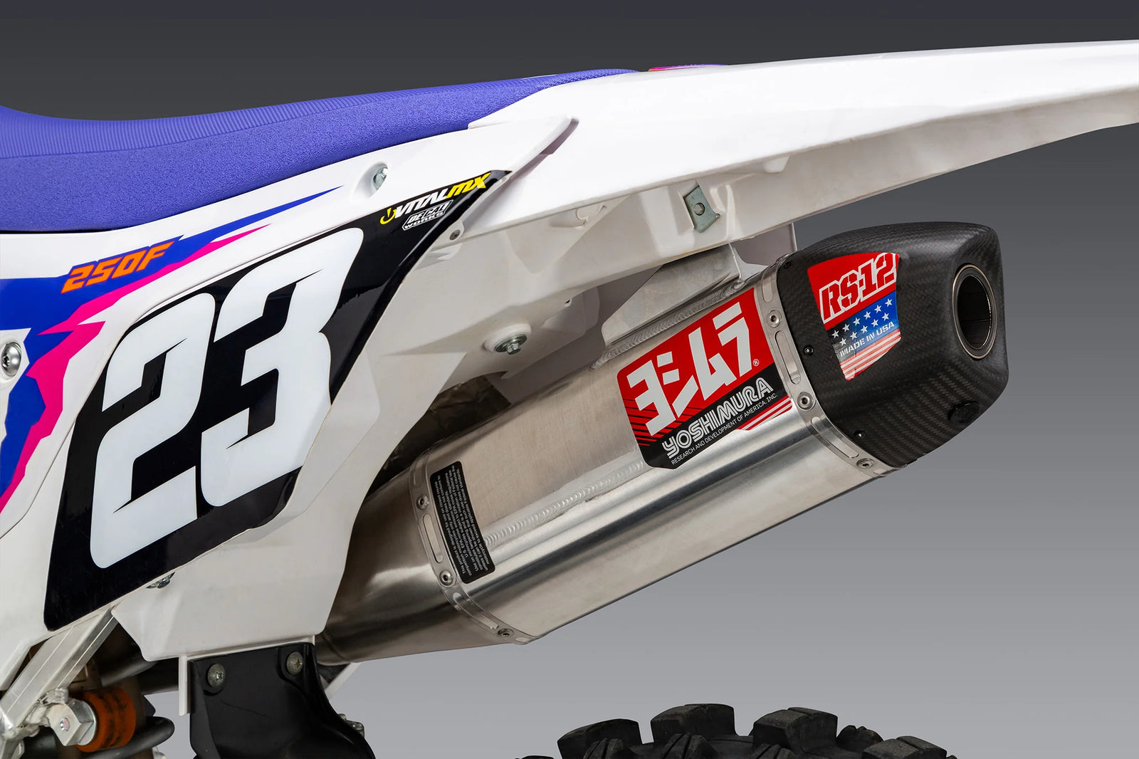 Yoshimura YZ250F 24-26 RS-12 Stainless Full Exhaust, W/ Aluminum Muffler